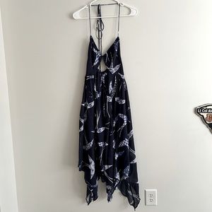 NWT! Anthropologie Blue Bird backless maxi dress size: small